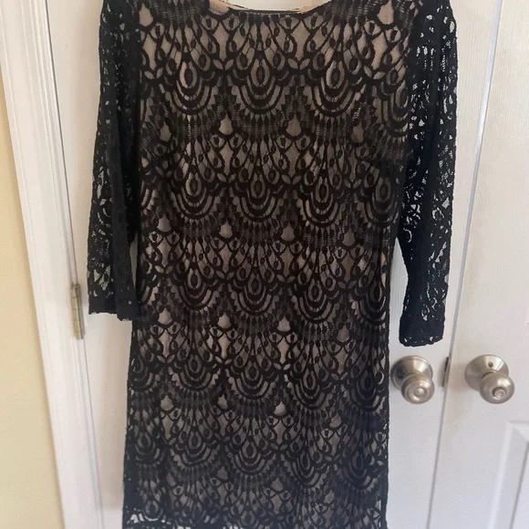 Black lace dress